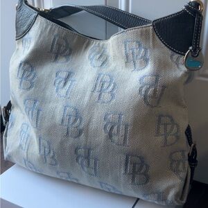 DOONEY & BOURKE Denim Monogram Shoulder Bag